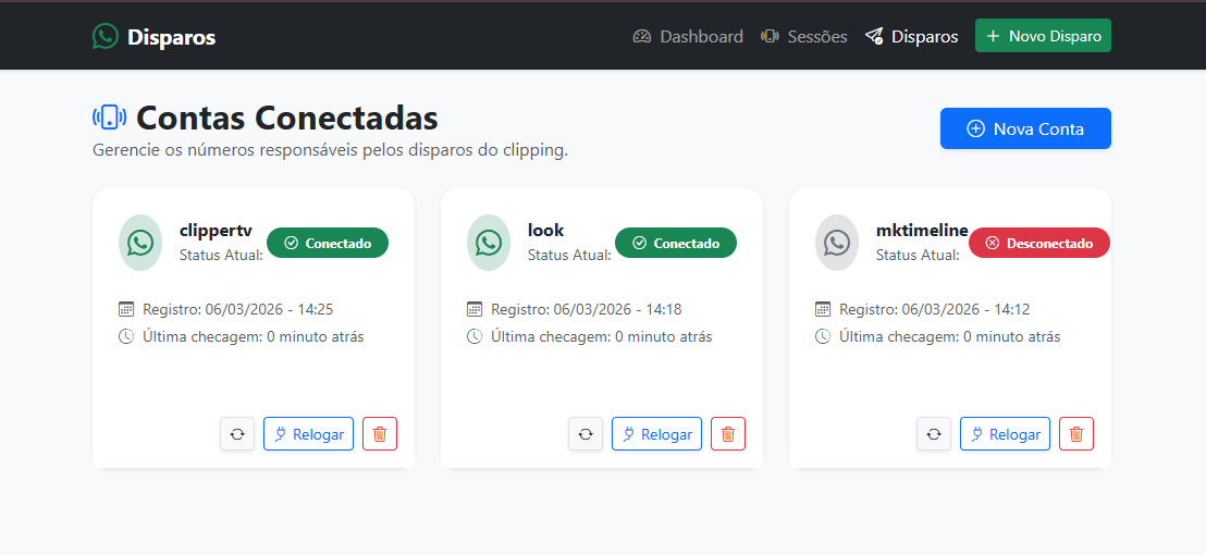 Plataforma Enterprise de Mensageria e Disparo (WhatsApp)